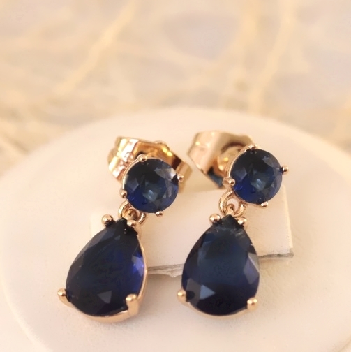Серьги-гвоздики позолота  H01-15072