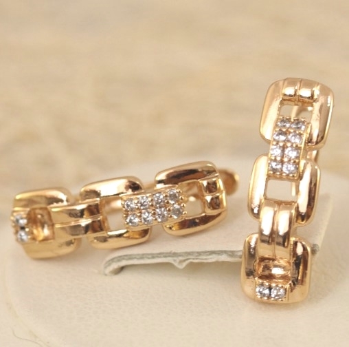 Серьги позолота H01-15093