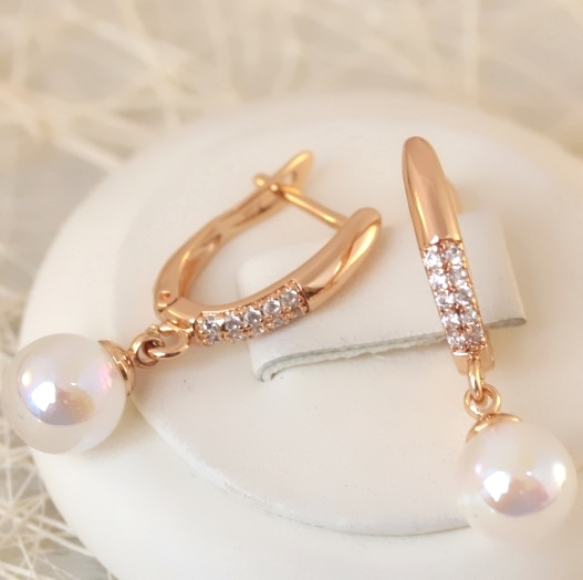 Серьги позолота H01-3395