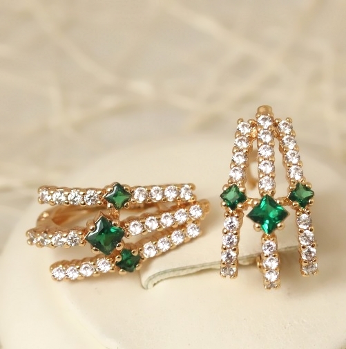 Серьги позолота H01-12698